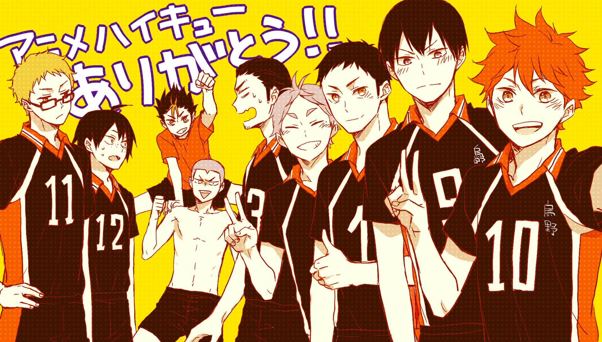 Haikyuu Teams In Jersey Background