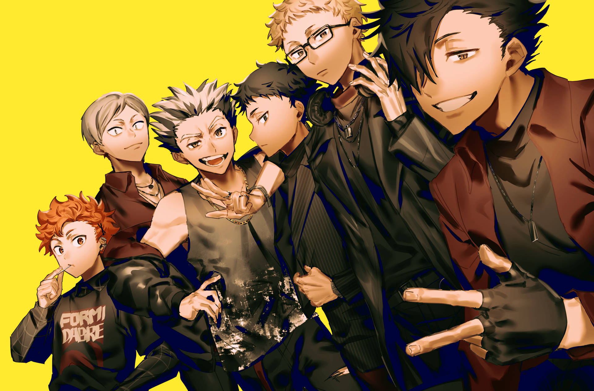 Haikyuu Teams With Cool Outfits Background