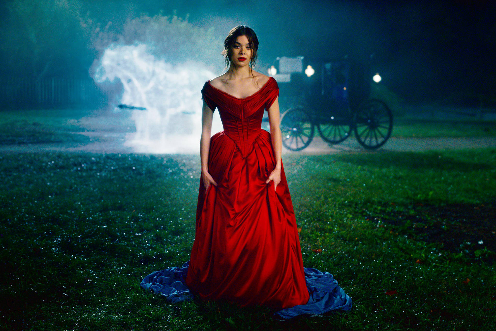 Hailee Steinfeld Dickinson Red Dress Background
