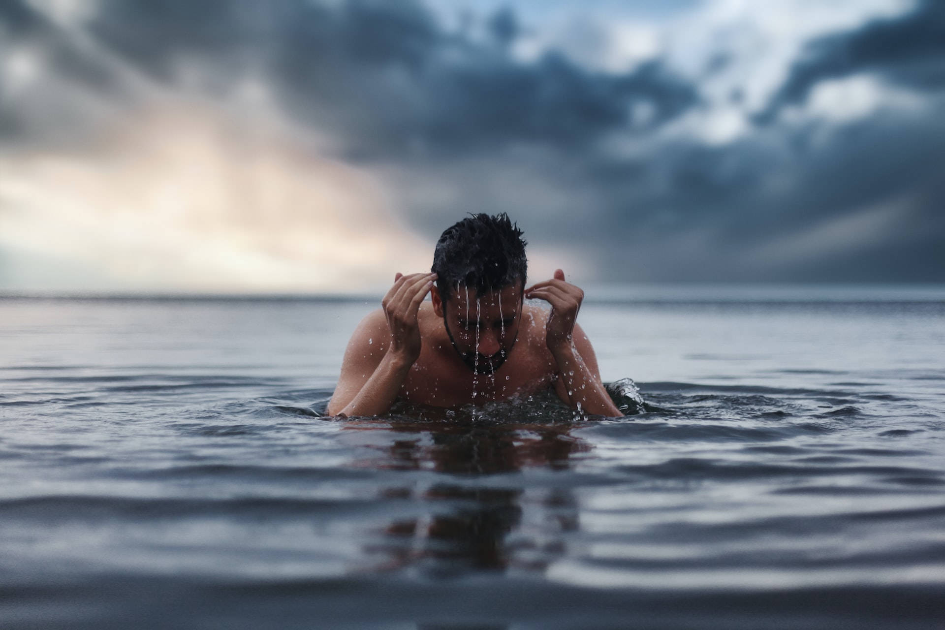 Hair And Moving Water Background