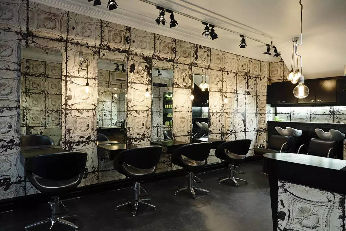 Hair Salon Artsy Vintage Interior Background