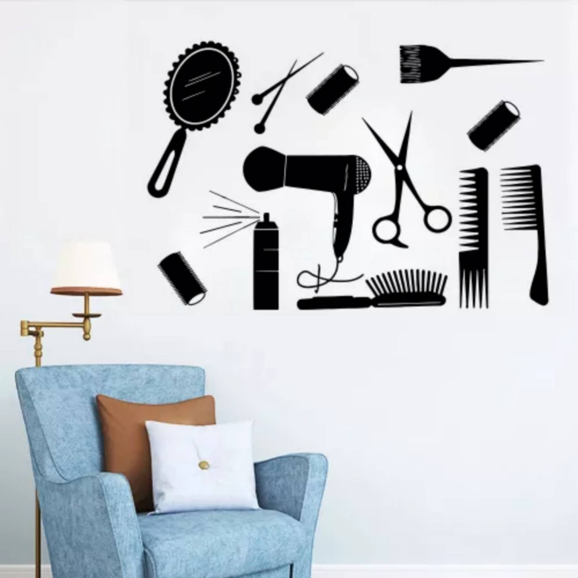 Hair Salon Wall Decals Background