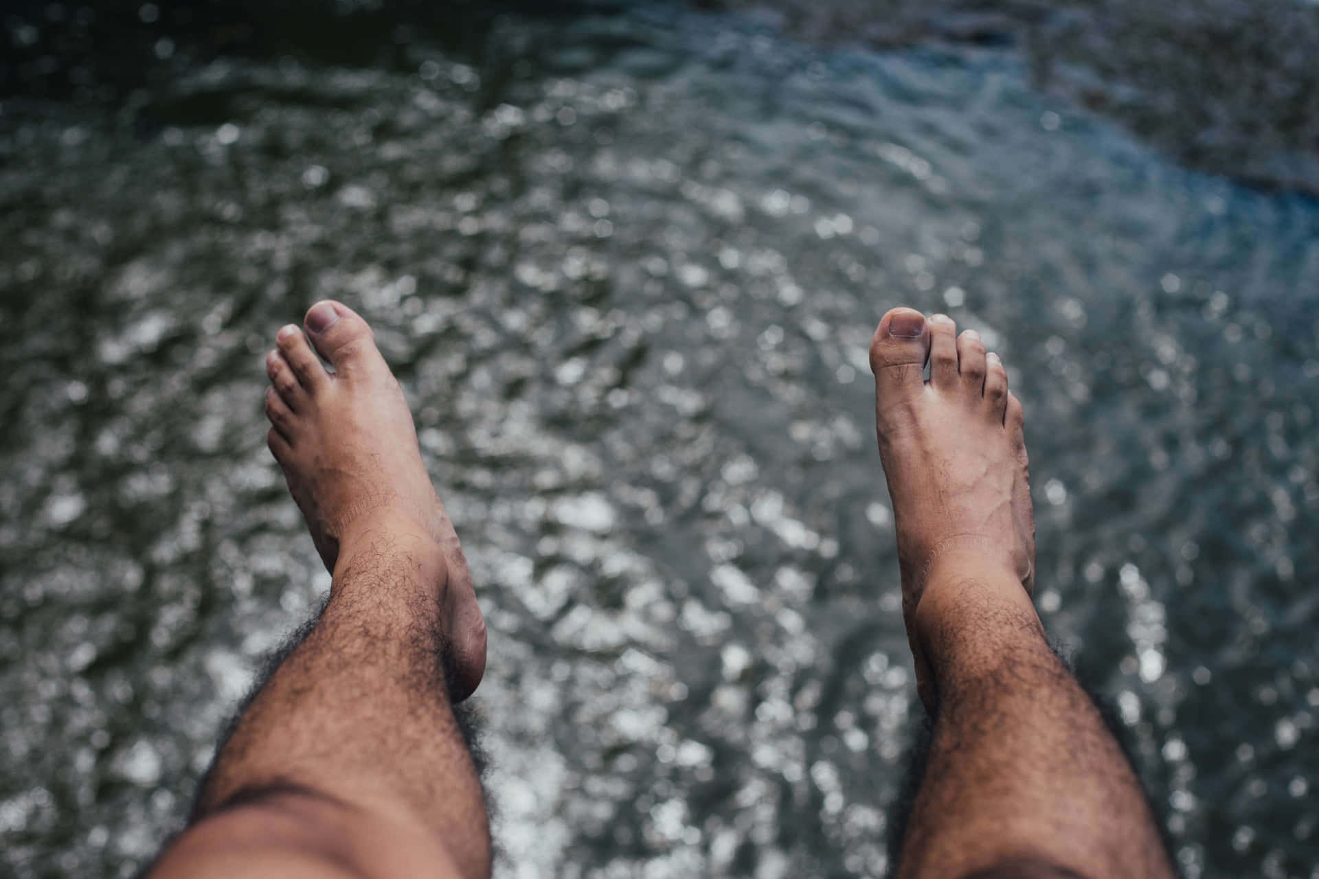 Hairy Male Feet Background