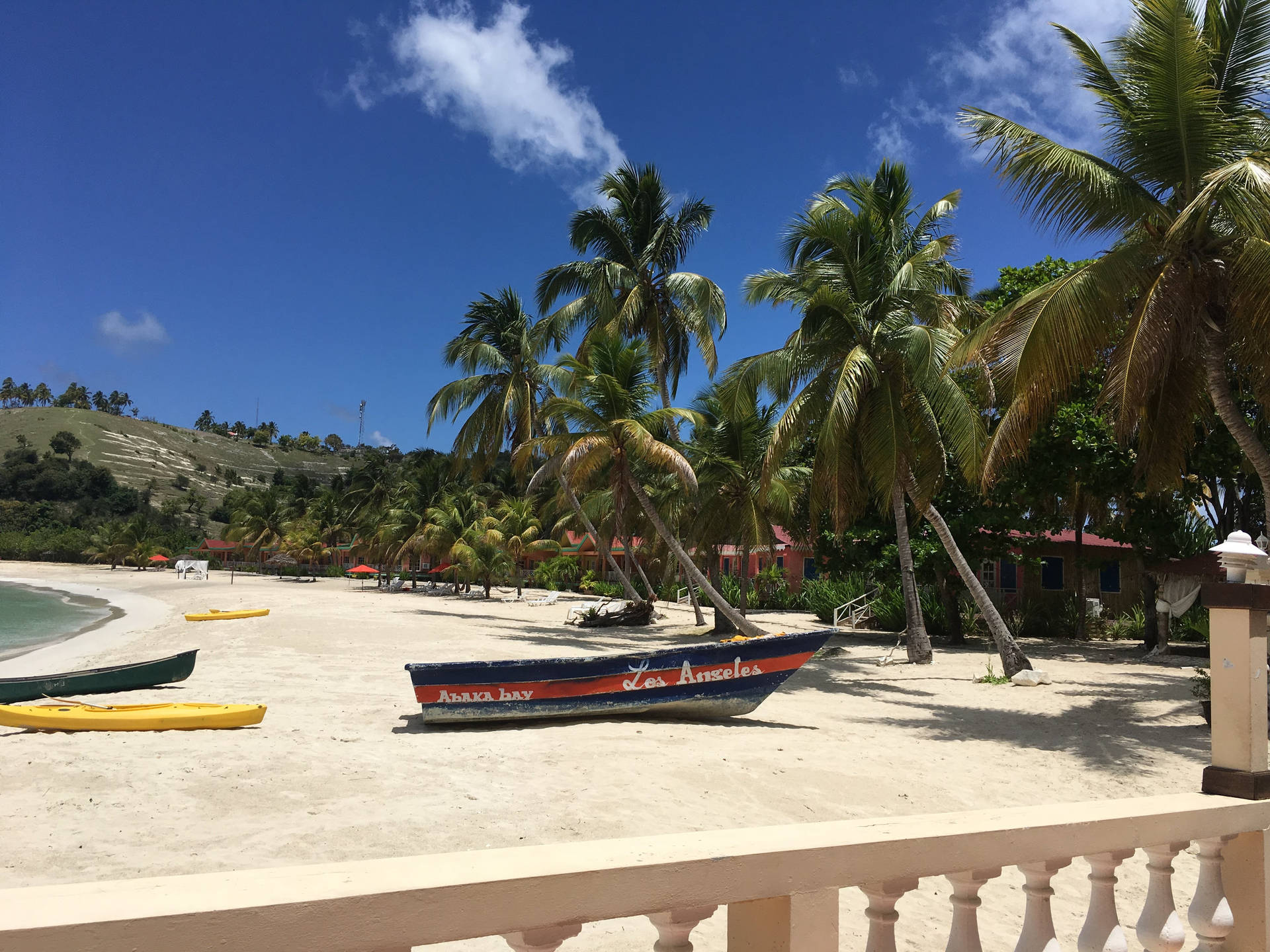 Haiti Boat On Beach Background