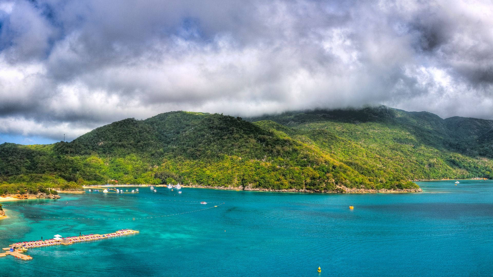 Haiti Cloudy Day Background