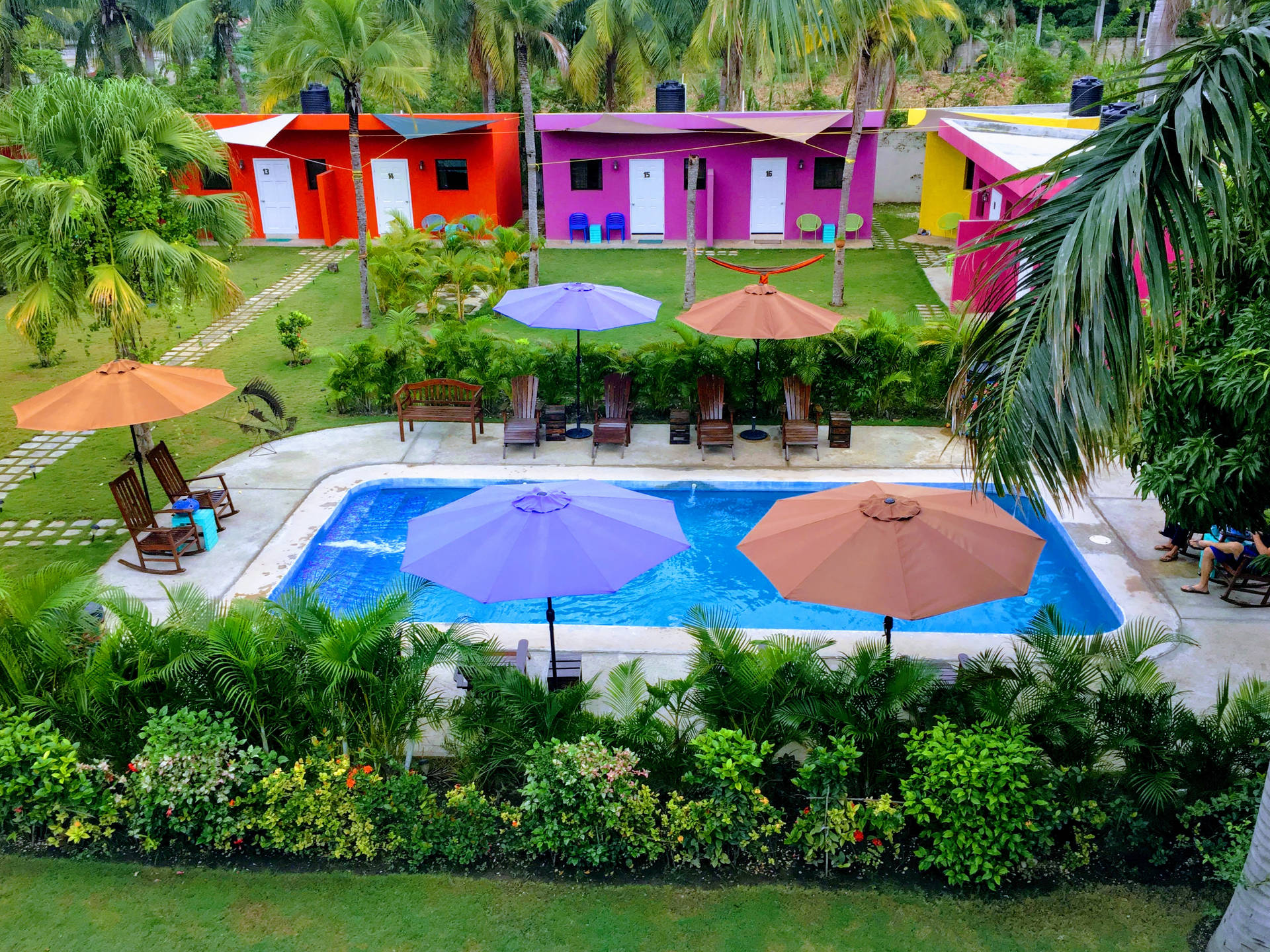 Haiti Colorful Resort Background