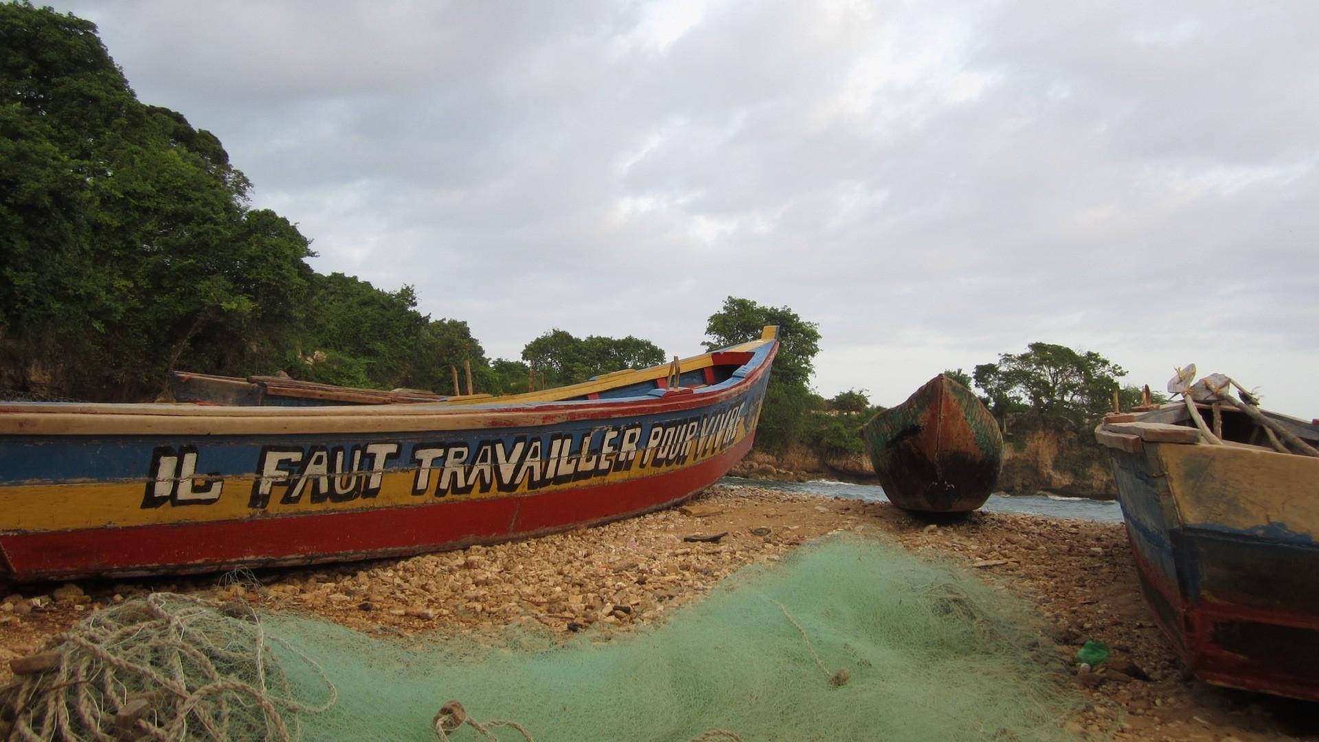 Haiti Fishing Boats Background