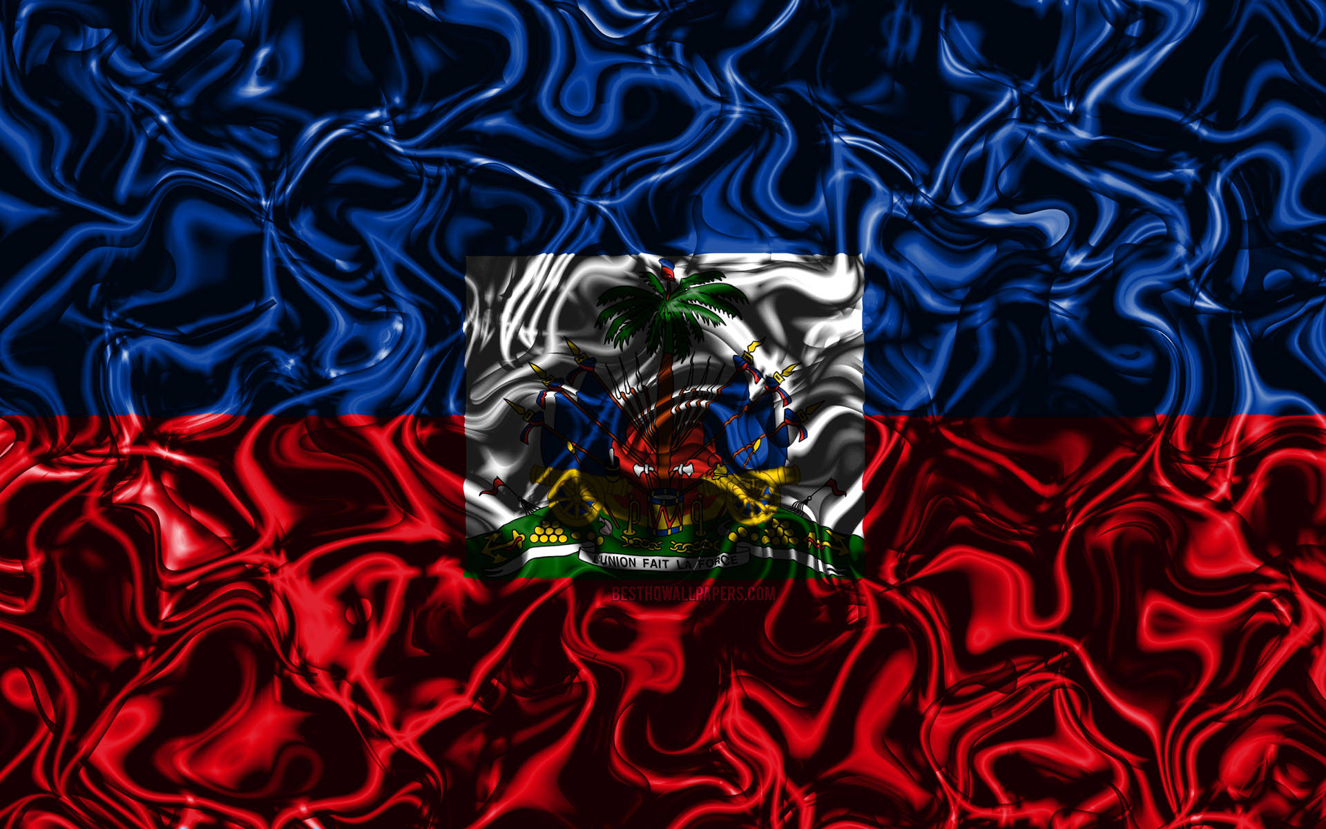 Haiti Flag Art Background