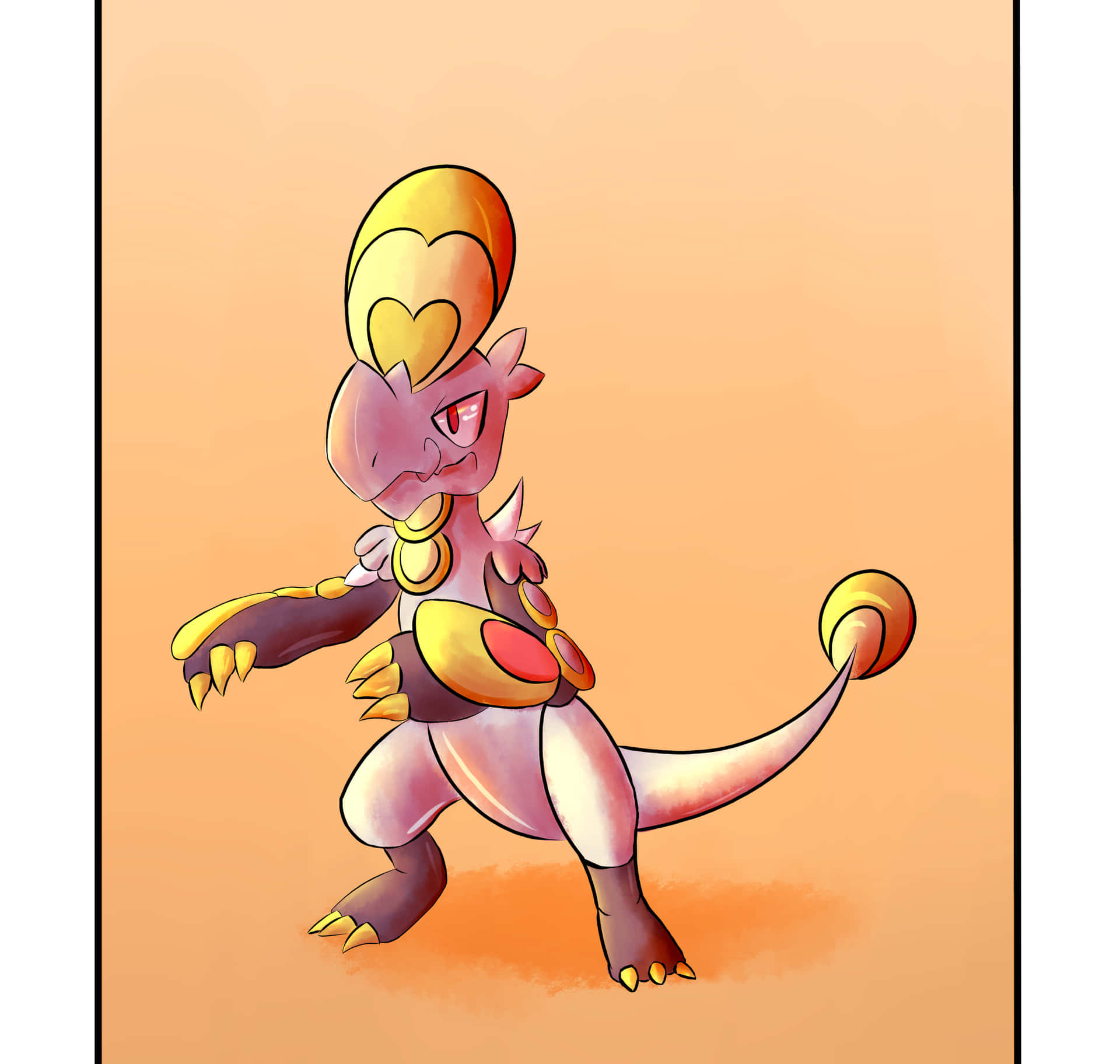 Hakamo-o Peach Orange Background Background