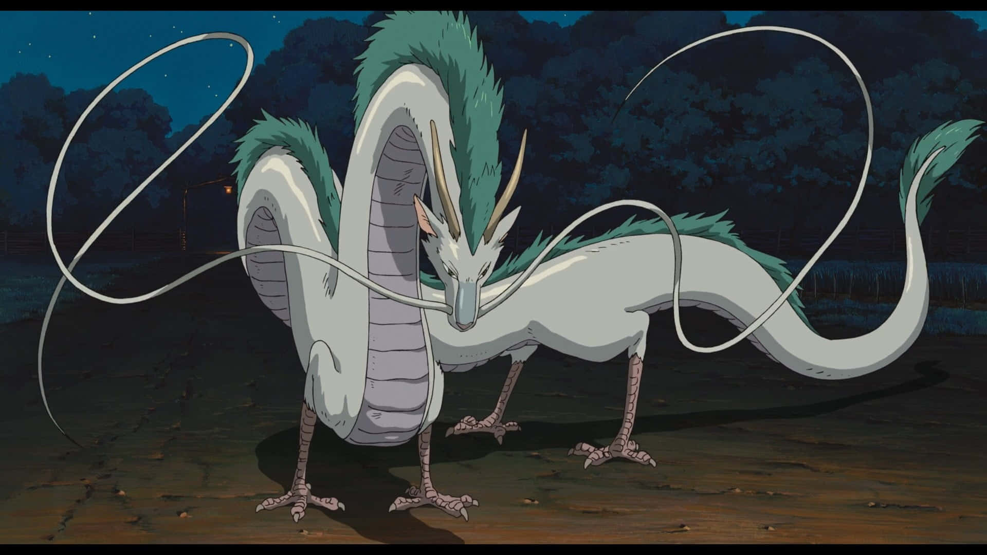Haku Dragon Anime Spirited Away Scene Background