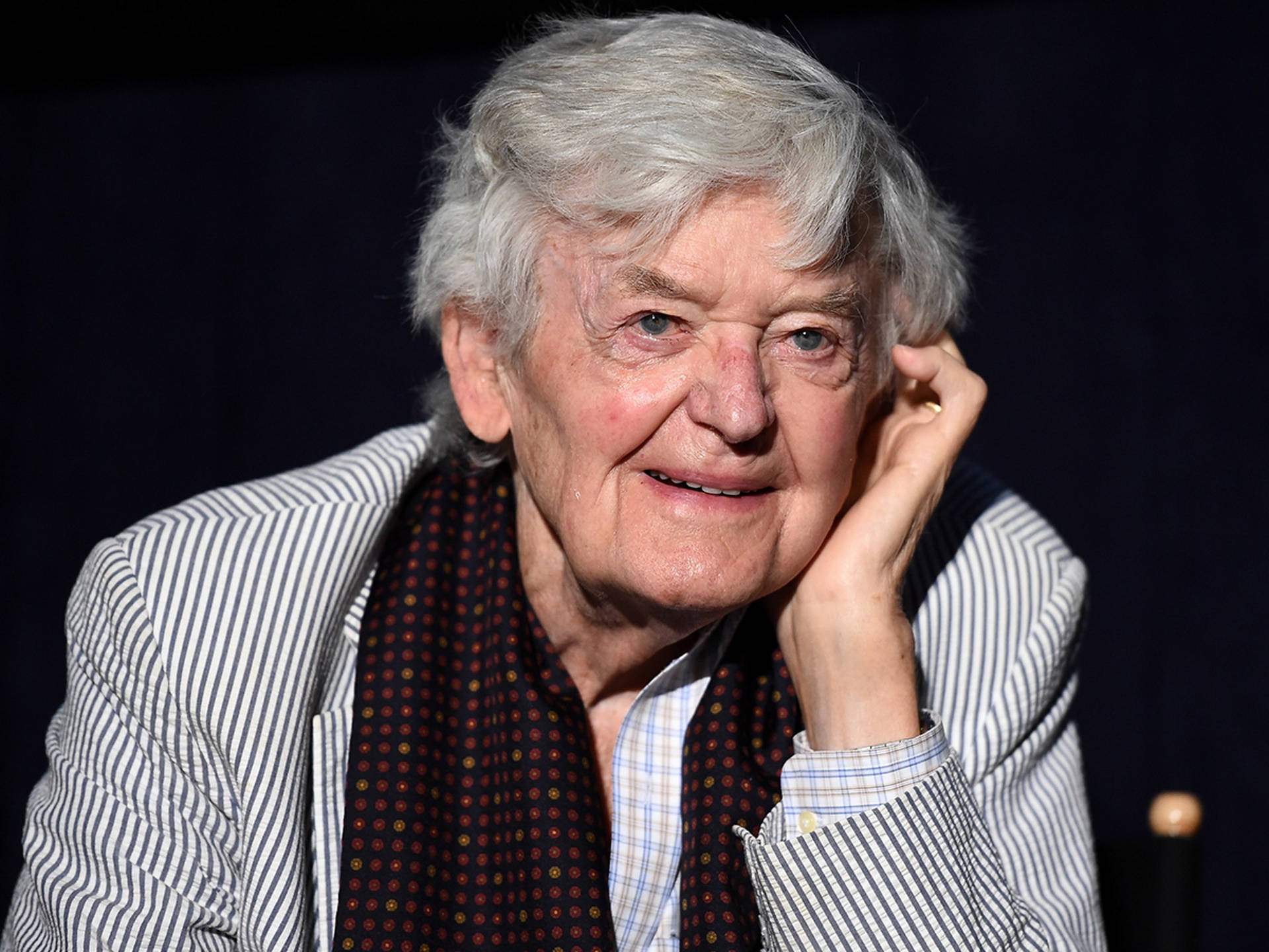 Hal Holbrook In A White Striped Coat Background