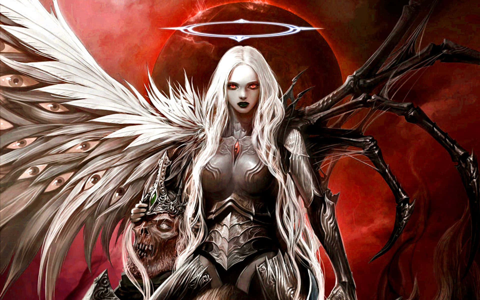 Half Angel Half Demon Artwork Background