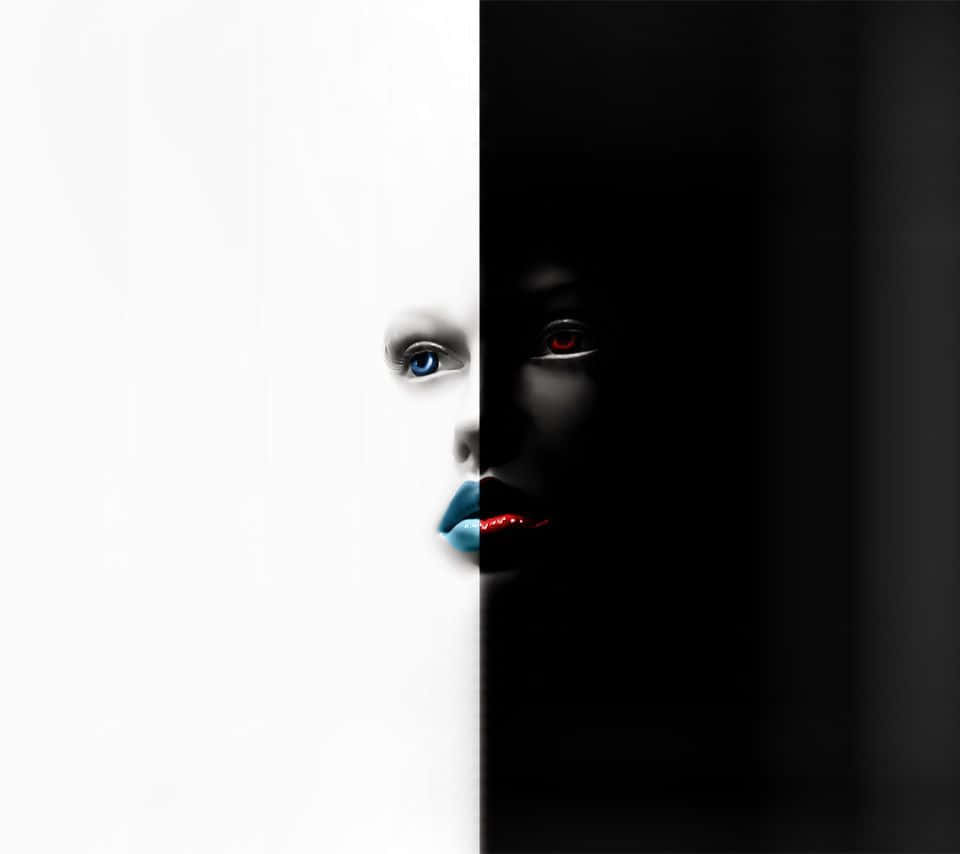 Half Black Half White Abstract Design Background