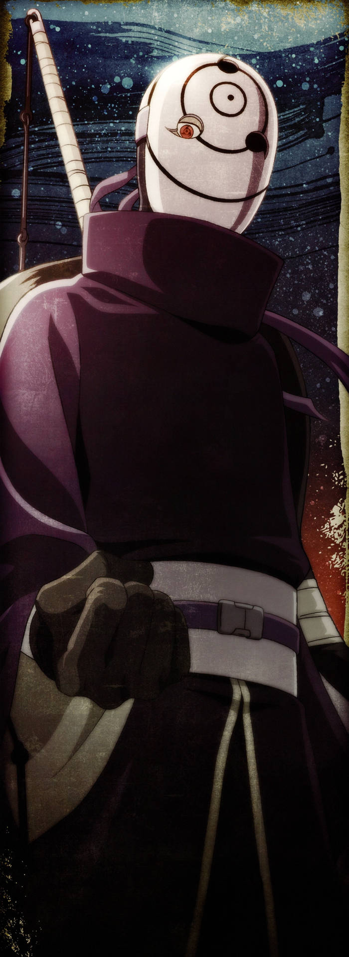 Half-body Obito Uchiha 4k Background