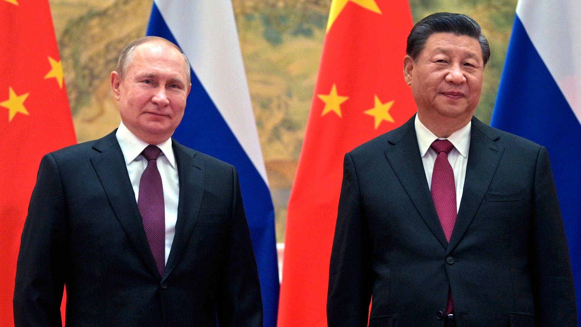 Half-body Photo Vladimir Putin And Xi Jinping