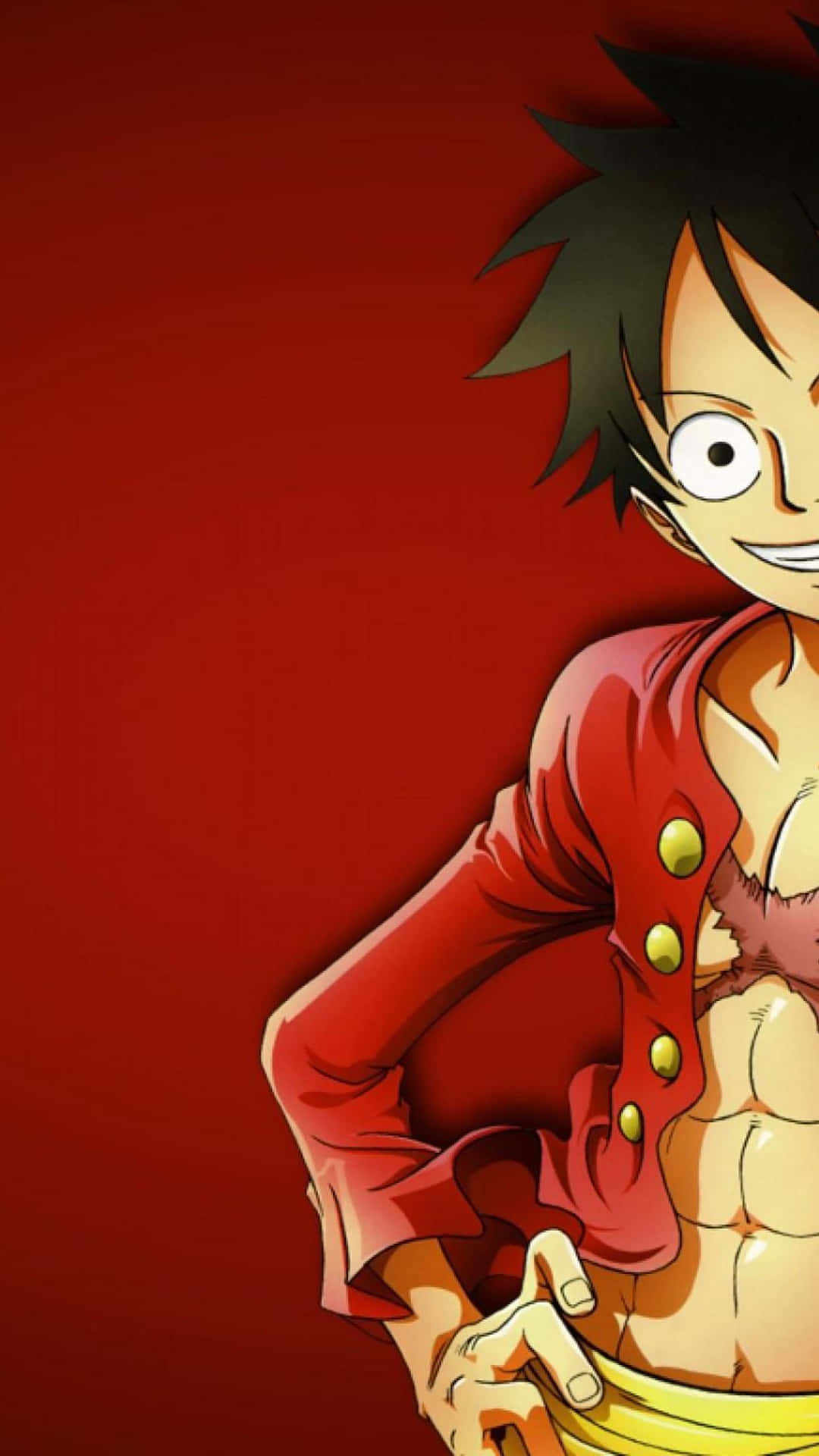 Half Body Portrait One Piece Luffy Iphone Background