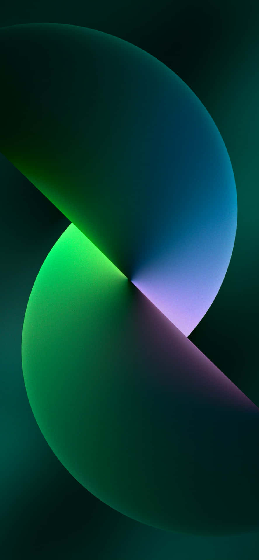 Half Circle Green Phone Background