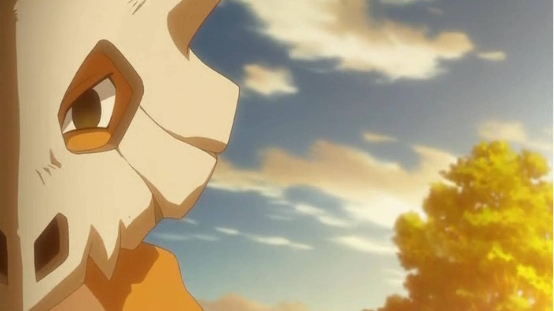 Half Cubone Face Pokemon Anime Background