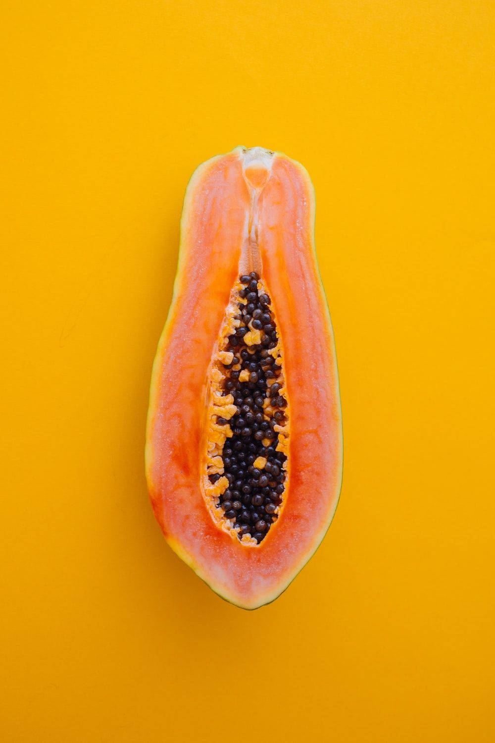 Half-cut Papaya Fruit Background