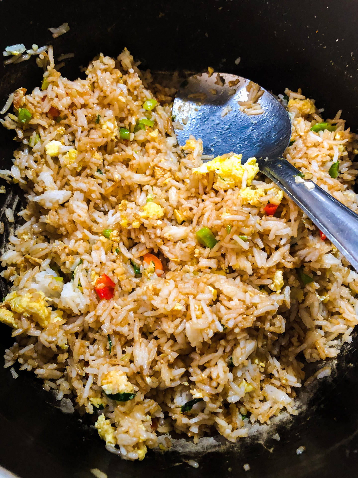 Half Eaten Plate Of Fried Rice