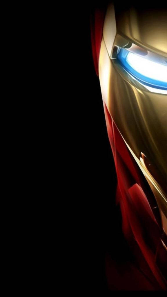 Half-face Iron Man Iphone Background