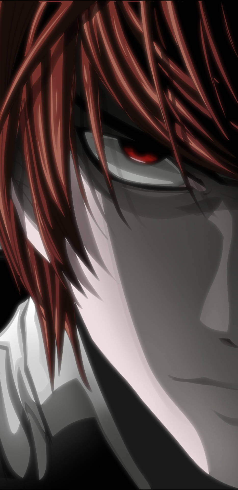 Half-face Of Light Death Note Phone Background