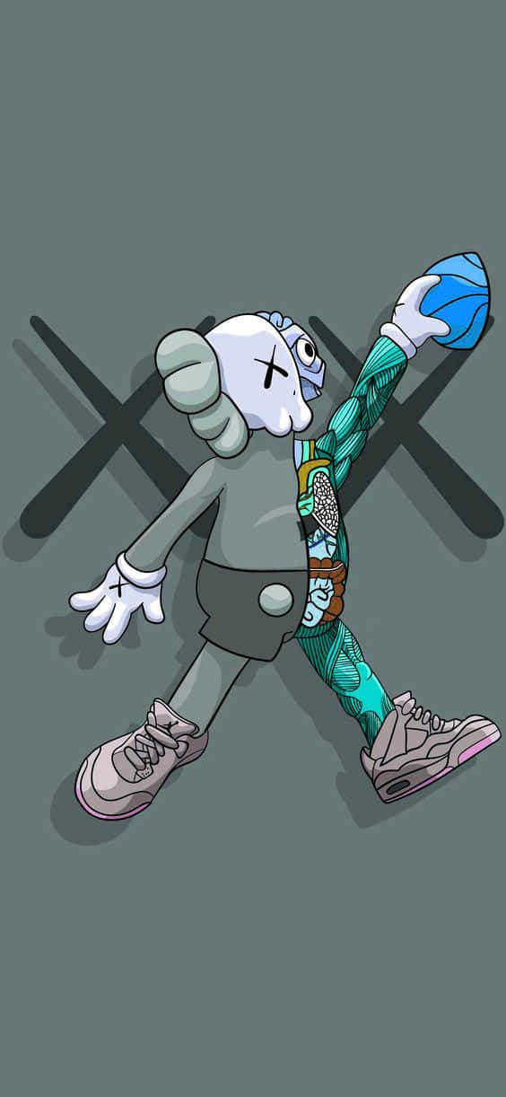 Half Kaws Black And White Background