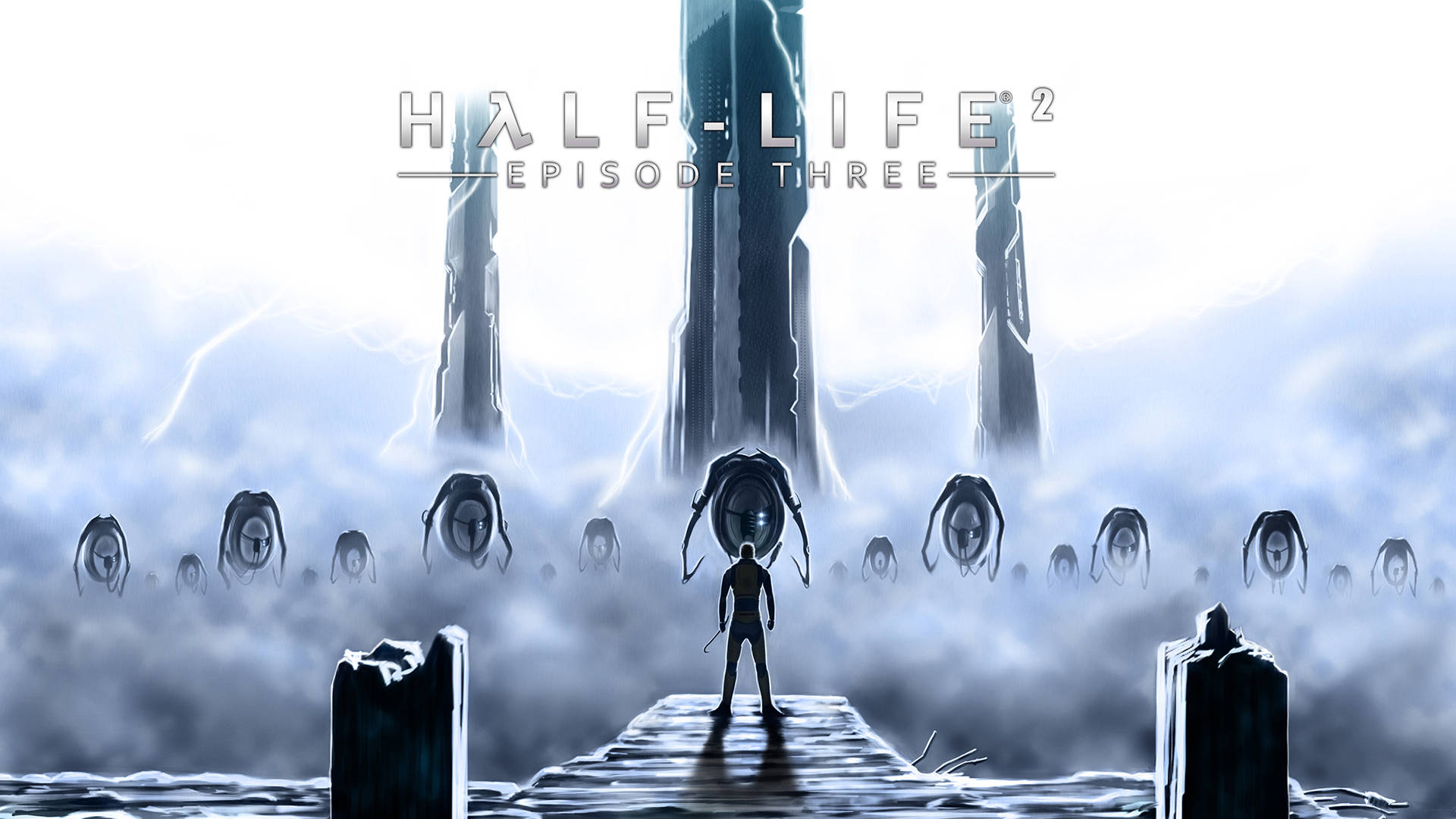 Half-life Facing Citadel Robots Background