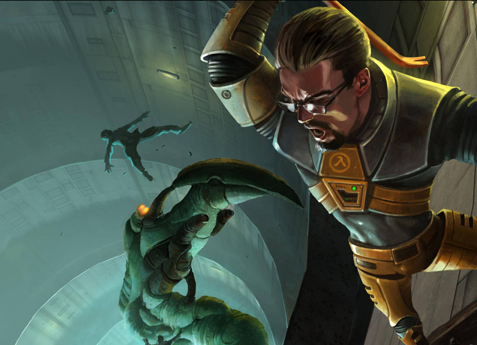 Half-life Gordon Freeman Fighting Headcrab Background