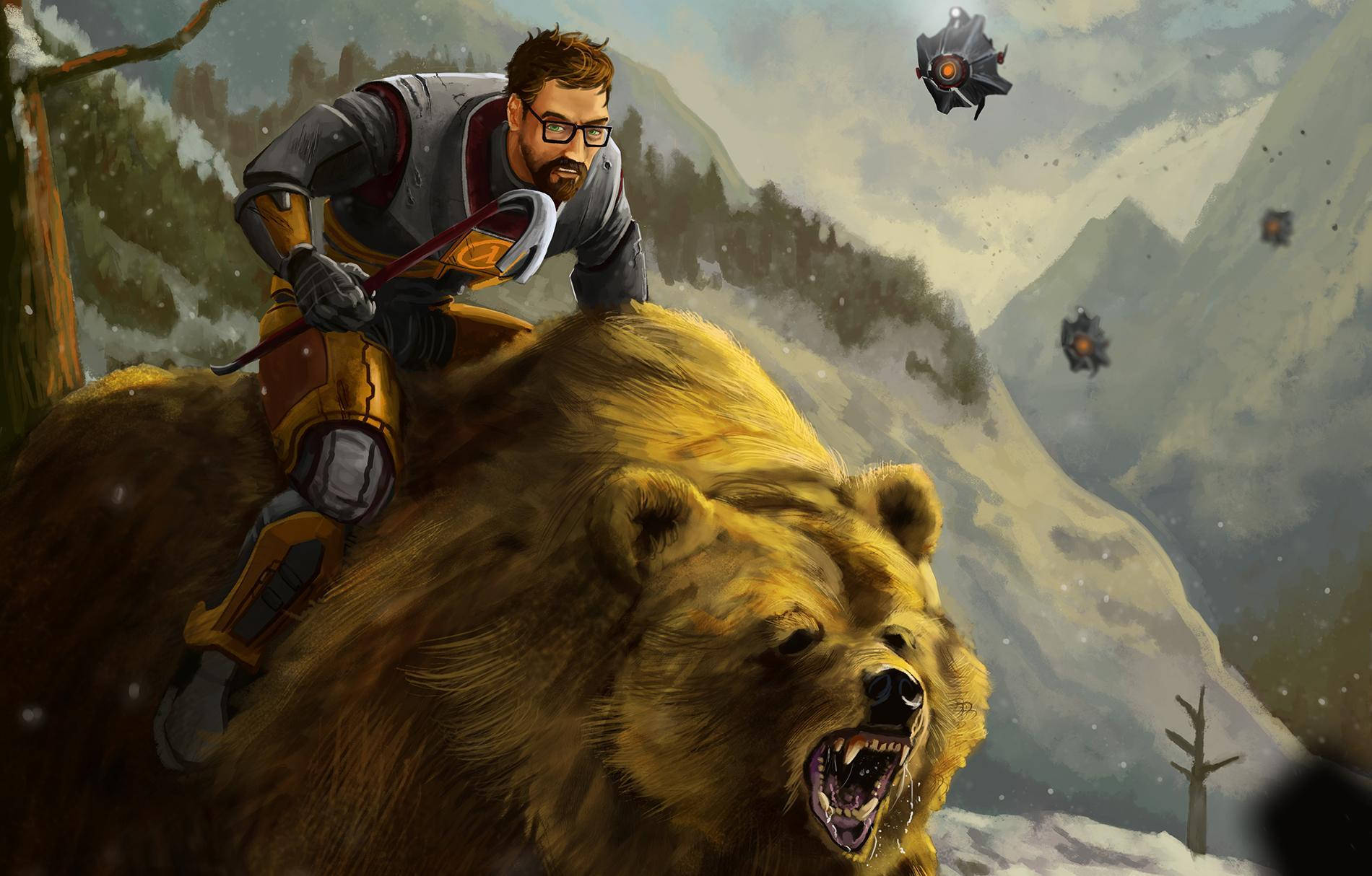 Half-life Gordon Riding Bear