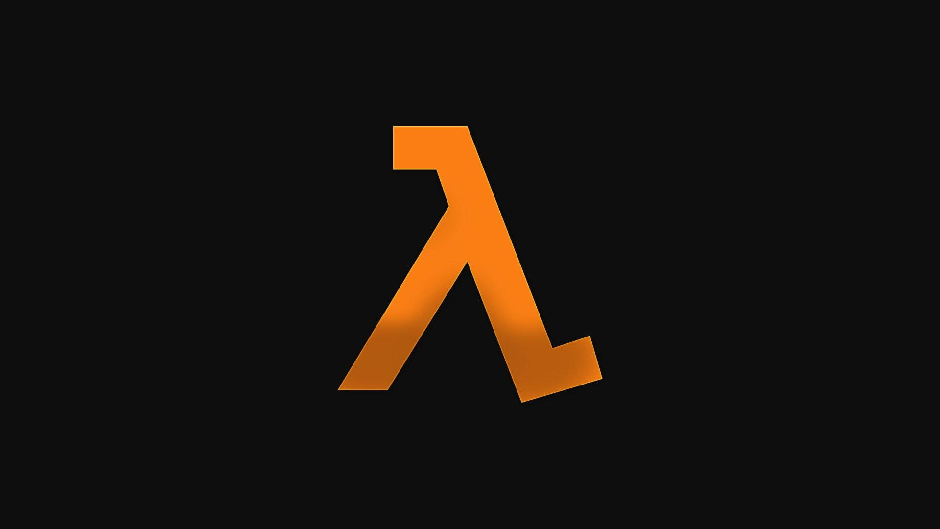 Half-life Lambda Logo On Black Background
