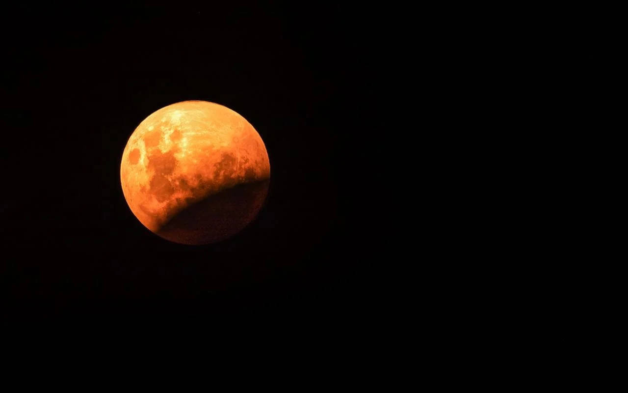 Half Lunar Eclipse Background