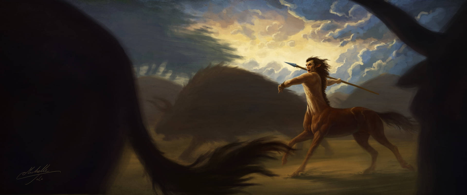 Half Man Half Horse Mythical Creature Background