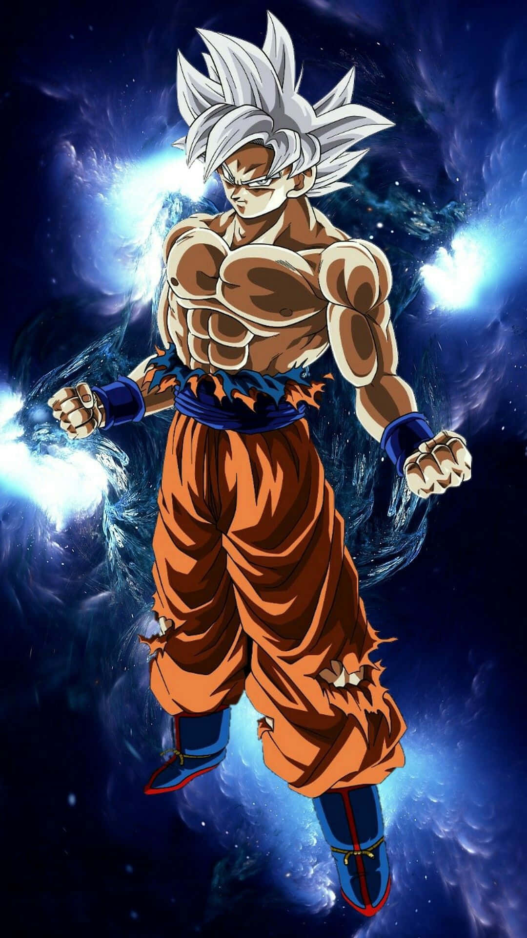 Half Naked Dragon Ball Goku Ultra Instinct Background