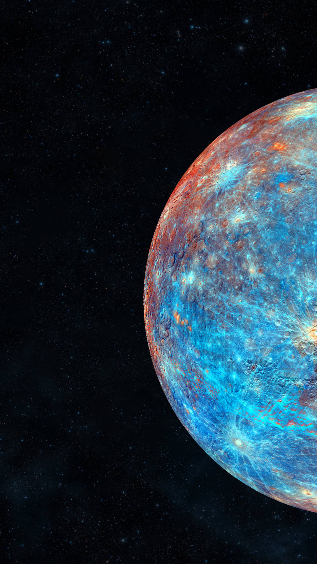 Half Of The Face Of Mercury Background