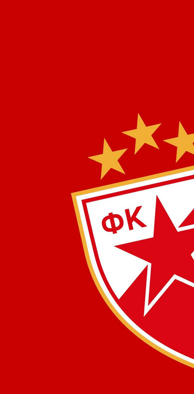 Half Red Star Belgrade Logo Background