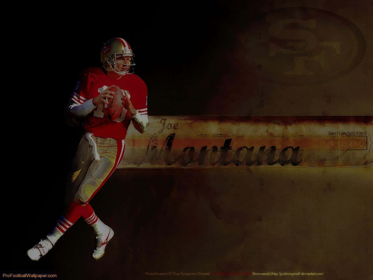 Hall Of Fame Qb Joe Montana Background