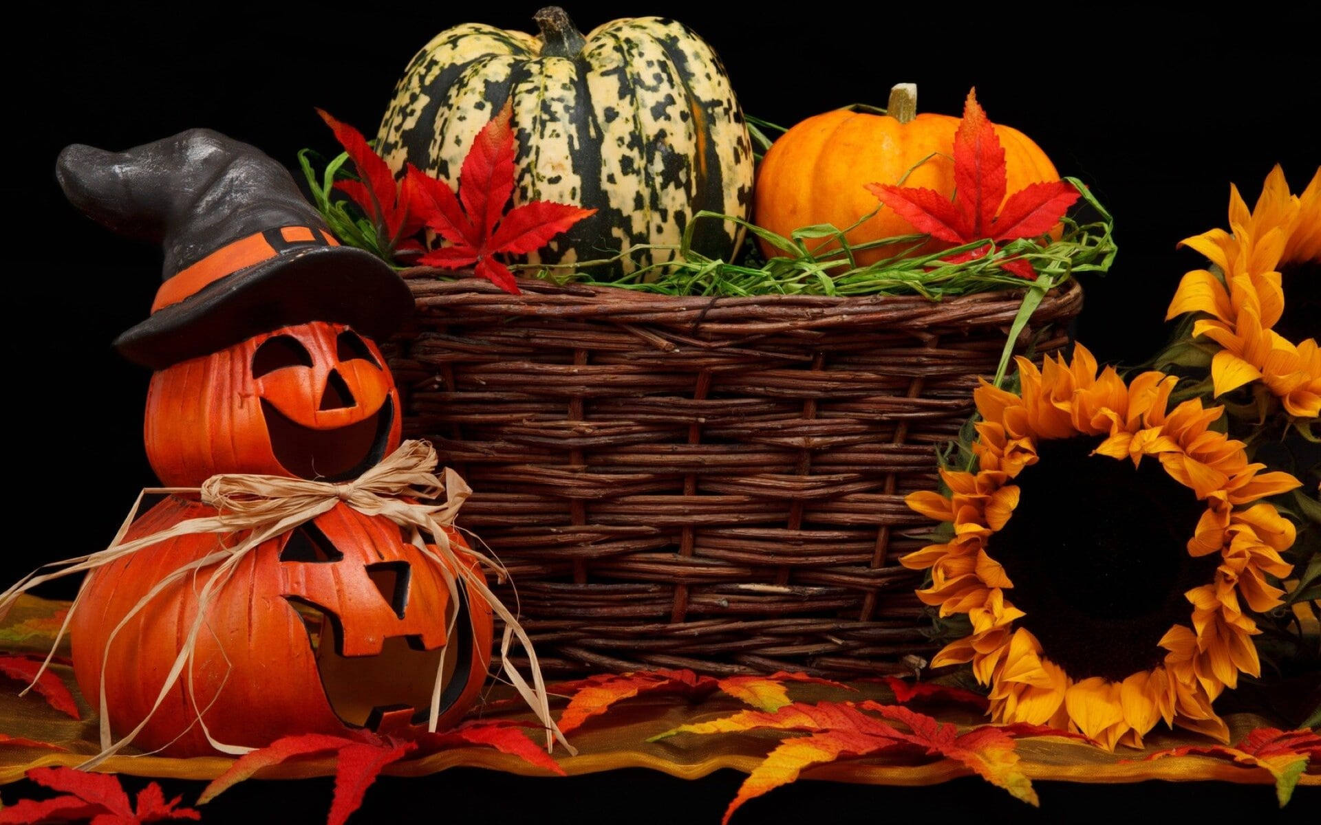 Halloween Aesthetic Basket Background