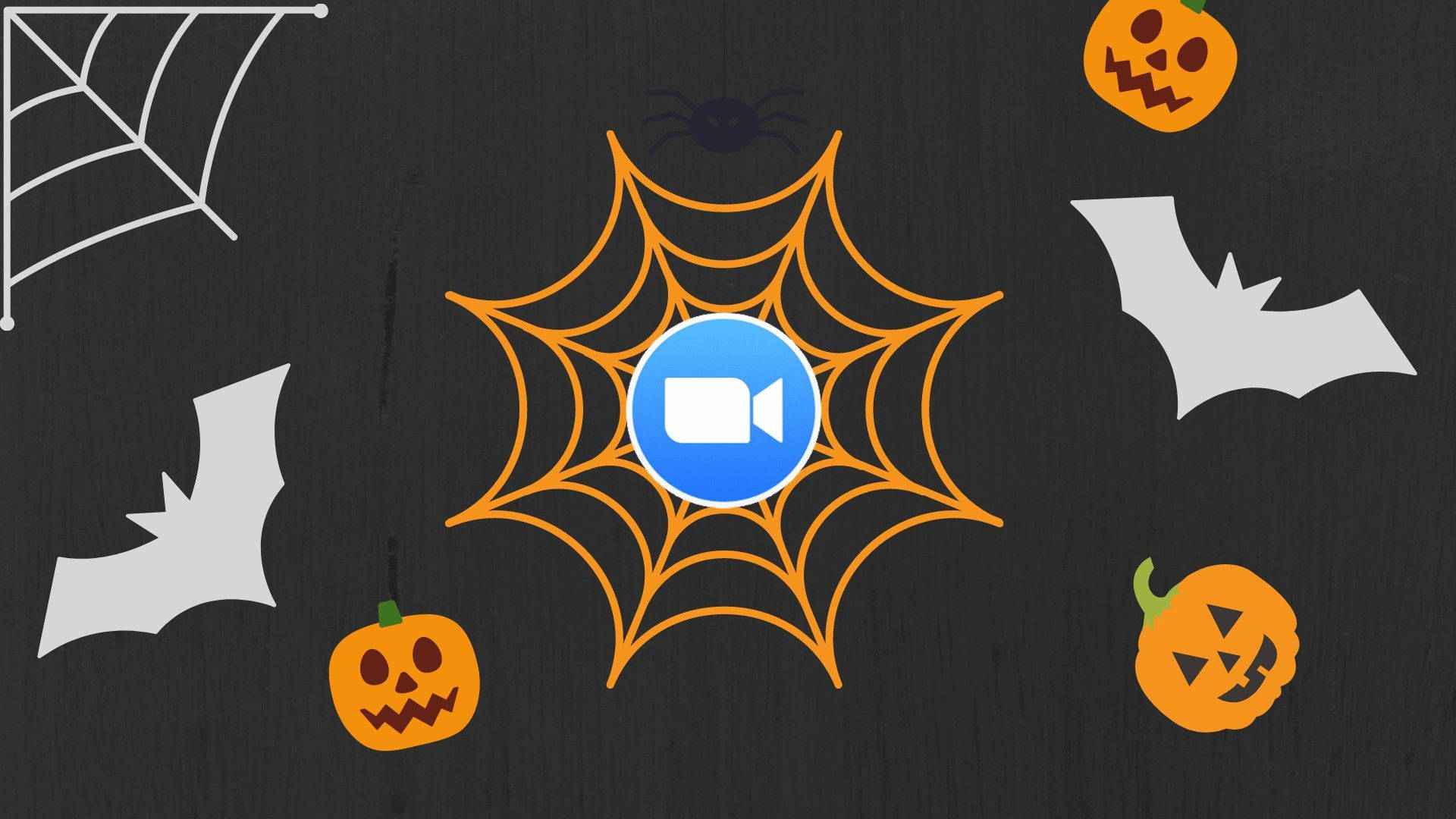 Halloween Aesthetic Pc Cobweb Pumpkins Background