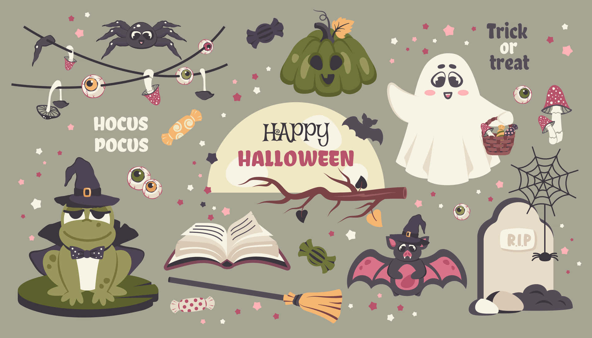 Halloween Cartoon Festivity Illustration Background