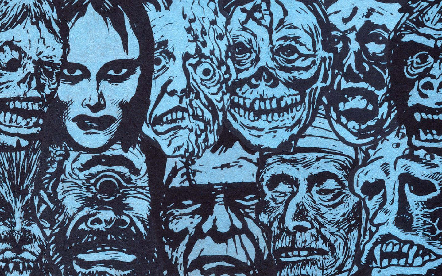 Halloween Horror Collage Artwork Background