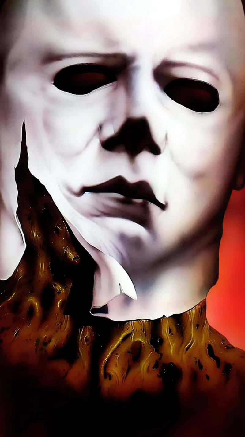 Halloween Michael Myers Fake Face Background