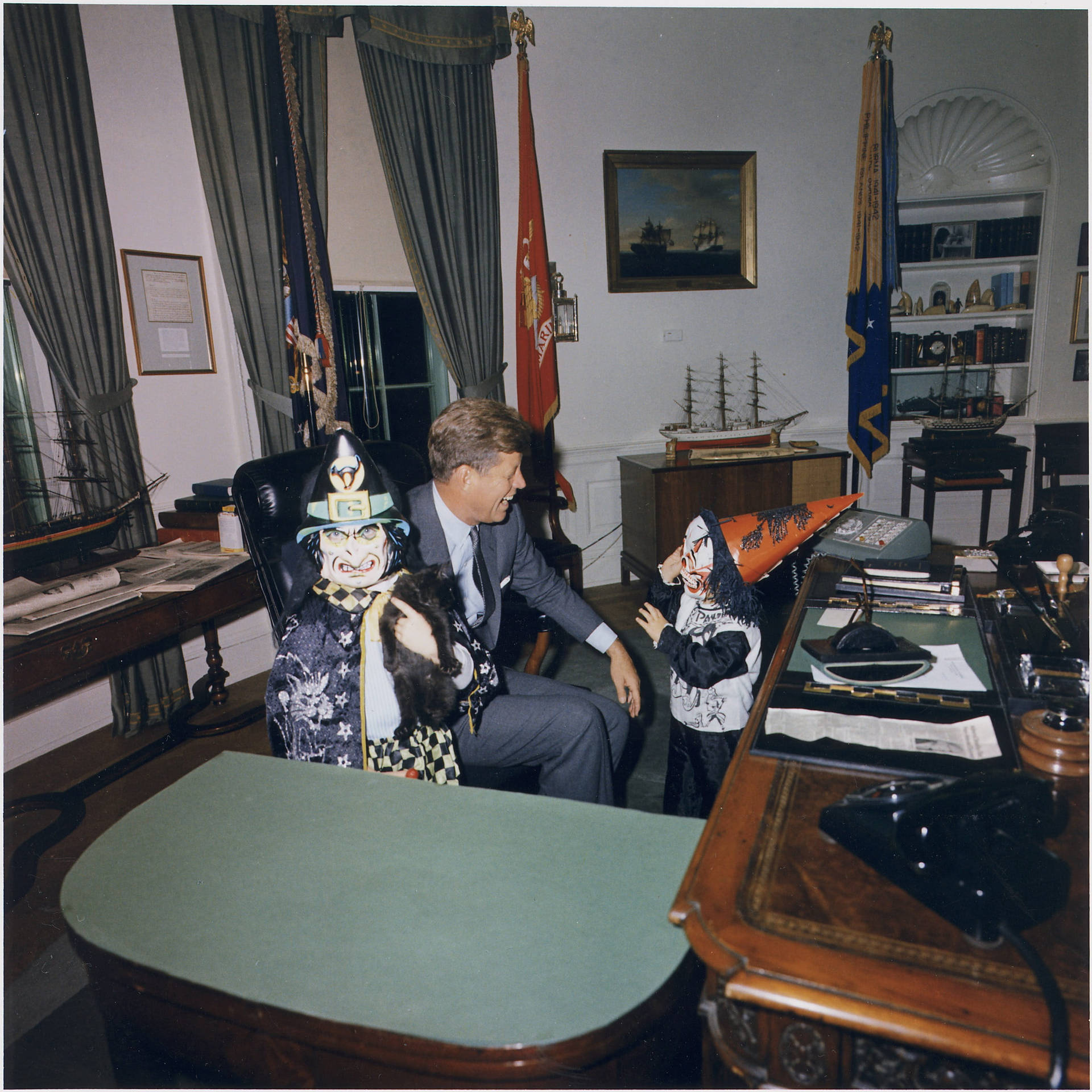 Halloween Party With John F. Kennedy Background