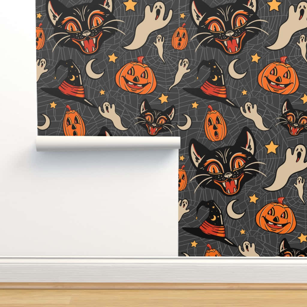 Halloween Pattern Wallpaper Background