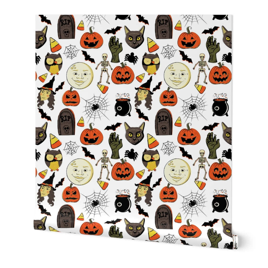 Halloween Pattern Wrap Background