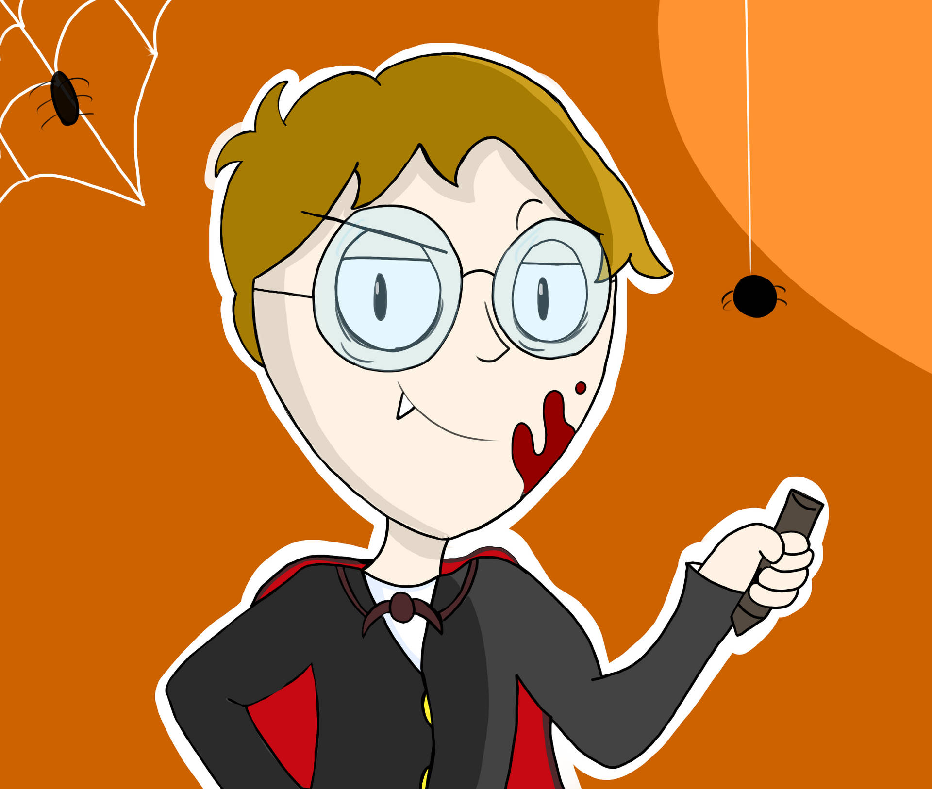 Halloween Pfp Of Bloody Vampire Background