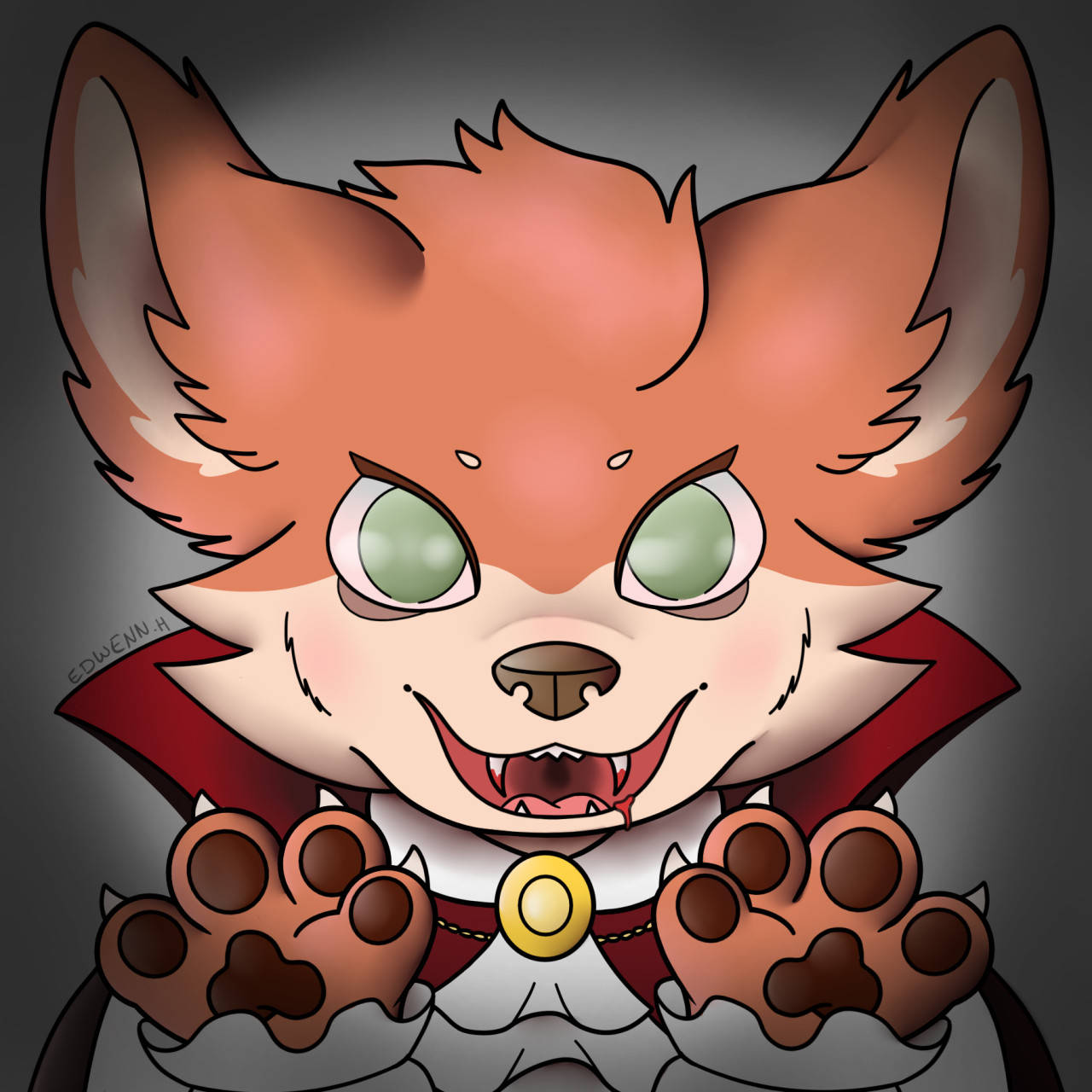 Halloween Pfp Orange Wolf Background