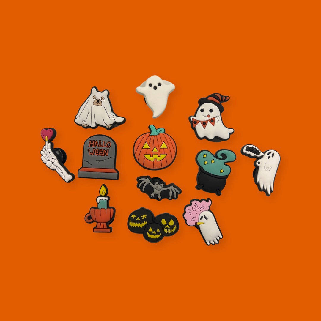 Halloween Pins Set Background