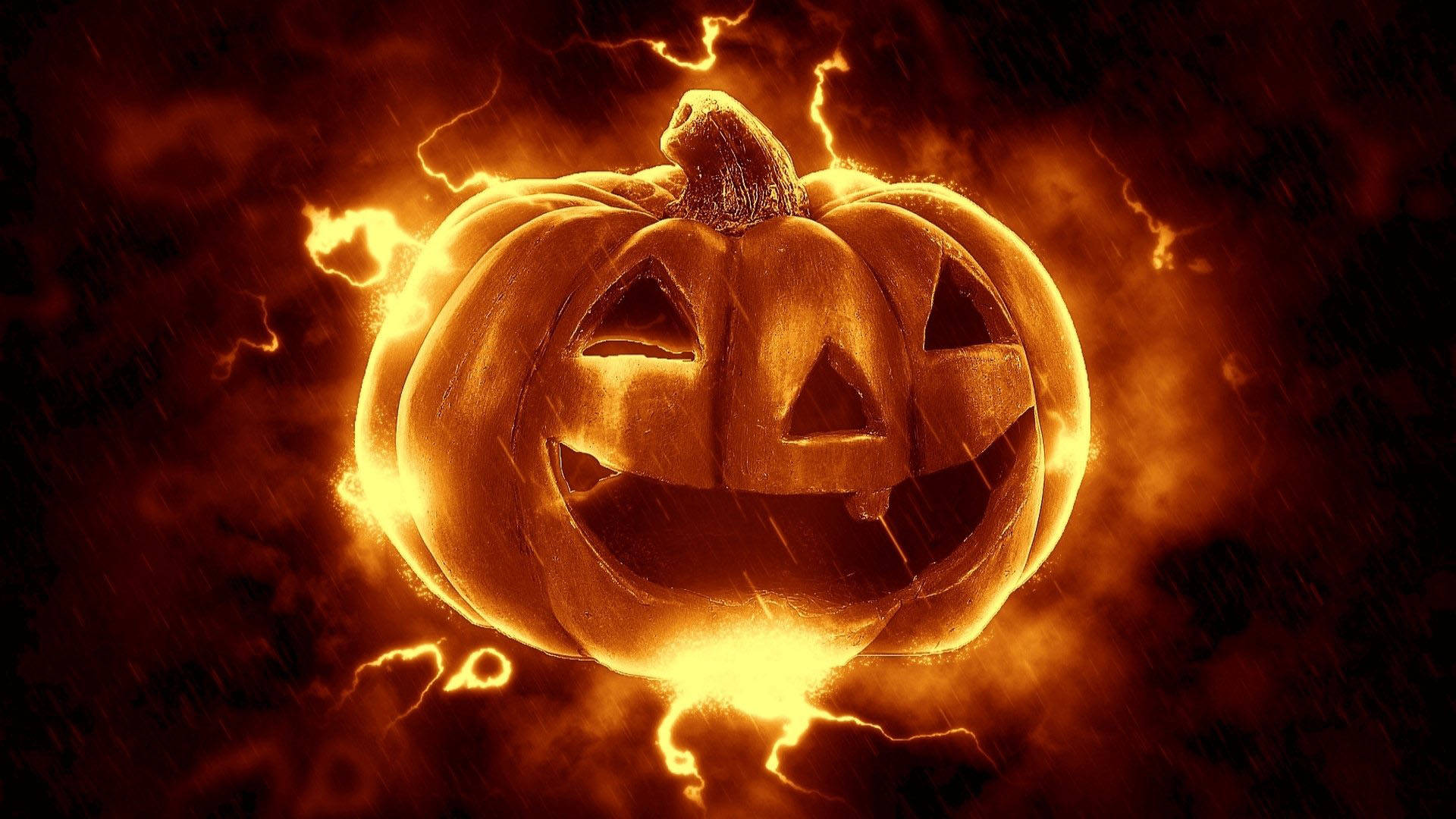 Halloween Pumpkin Fire Background