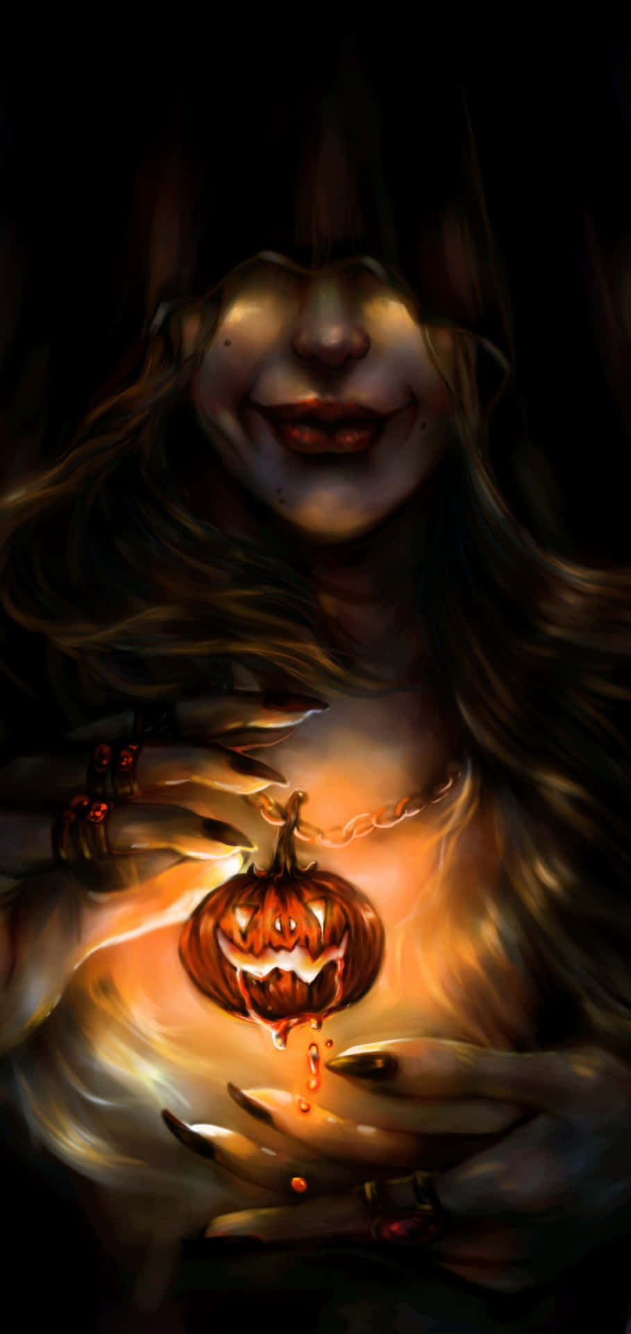 Halloween_ Pumpkin_ Glow_ Artwork Background